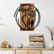 Väggdekor Trä Wallity Valnöt/Svart Trä/Metall 55x57 cm - Dekorationer, prydnadsföremål - 8683742112280 - 2