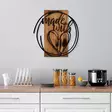 Väggdekor Trä Wallity Valnöt/Svart Trä/Metall 55x57 cm - Dekorationer, prydnadsföremål - 8683742112280 - 4
