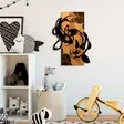 Väggdekor Trä Wallity Fish Yang Valnöt/Svart Trä/Metall 43x58x3 cm - Dekorationer, prydnadsföremål - 8684282474050 - 3