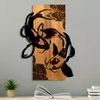 Väggdekor Trä Wallity Fish Yang Valnöt/Svart Trä/Metall 43x58x3 cm - Dekorationer, prydnadsföremål - 8684282474050 - 2