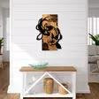 Väggdekor Trä Wallity Fish Yang Valnöt/Svart Trä/Metall 43x58x3 cm - Dekorationer, prydnadsföremål - 8684282474050 - 4