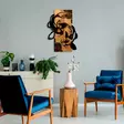 Väggdekor Trä Wallity Fish Yang Valnöt/Svart Trä/Metall 43x58x3 cm - Dekorationer, prydnadsföremål - 8684282474050 - 5
