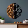 Väggklocka Wallity Walnut Valnöt/Svart Trä Ø 56 cm - Väggklockor - 8683743421350 - 2