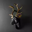 Väggdekor Wallity Bust of Deer Guld Svart Polyester 26x38x17 cm 5 Delar - Dekorationer, prydnadsföremål - 8683743851980 - 7