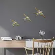 Dekorativ Väggaccessoar Aberto Design Flying Swallow Guld Vit Polyester 28x19 cm 22x14 cm - Dekorationer, prydnadsföremål - 8683743851850 - 4