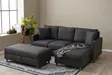 Hörnsoffa Atelier del Sofa Eva Antracit Polyester 210x195x82 cm - Soffor - 8683743274390 - 3