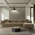 Hörnsoffa Atelier del Sofa Sora Brun Linne 350x190x65 cm - Soffor - 8684282438380 - 3