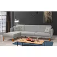 Hörnbäddsoffa Atelier del Sofa Aria Grå Linne 277x175x86 cm - Soffor - 8681875597530 - 3