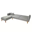 Hörnbäddsoffa Atelier del Sofa Aria Grå Linne 277x175x86 cm - Soffor - 8681875597530 - 8