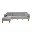 Hörnbäddsoffa Atelier del Sofa Aria Grå Linne 277x175x86 cm - Soffor - 8681875597530 - 7