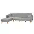 Hörnbäddsoffa Atelier del Sofa Aria Grå Linne 277x175x86 cm - Soffor - 8681875597530 - 1