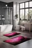 Badrumsmatta Set Mijölnir Flerfärgad 100% Polyester Halkfri Antibakteriell Digitaltryck 40x60 cm & 60x100 cm - Badrumsmattor och våtrumsmattor - 8684283194100 - 2