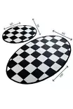 Badrumsmatta Set Mijölnir Flerfärgad 100% Polyester Antiallergisk Halkfri 50x60 cm & 60x100 cm - Badrumsmattor och våtrumsmattor - 8681875329070 - 3