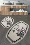 Badrumsmatta Set Mijölnir Flerfärgad Antibakteriell Halkfri 50x60 cm & 60x100 cm - Badrumsmattor och våtrumsmattor - 8683342801010 - 1