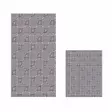 Badrumsmatta Set Mijölnir Beige Halkfri Antibakteriell 100% Polyester 50x60 cm & 60x100 cm - Badrumsmattor och våtrumsmattor - 8683342421300 - 1