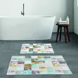 Badrumsmatta Set Mijölnir Flerfärgad 100% Polyester Halkfri Antibakteriell 50x60 cm & 60x100 cm - Badrumsmattor och våtrumsmattor - 8683342420020 - 2
