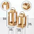 Ljusstake Aberto Design Double Lantern Natur Trä 30x25 cm - Ljus och lyktor - 8684282607700 - 6