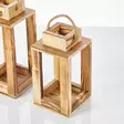 Ljusstake Aberto Design Double Lantern Natur Trä 30x25 cm - Ljus och lyktor - 8684282607700 - 4