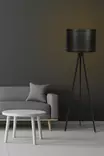 Golvlampa Opviq Svart MDF Polypropen 145 x 38 cm - Golv- och bordslampor - 8682870150560 - 2