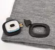 Led Pipo 1W USB-ladattava harmaa - Mössor, hattar och kepsar - 6438152098660 - 3