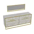 Konsolbord Hanah Home Polka Aynali Vit Spånskiva 179,9x75x47,3 cm - Byråer och skåp - 8681875670660 - 1