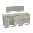Konsolbord Hanah Home Polka Aynali Vit Spånskiva 179,9x75x47,3 cm - Byråer och skåp - 8681875670660 - 4