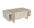 Soffbord Hanah Home Veyron Travertin Sandsten Spånskiva 103,8x37,3x60 cm - Soffbord - 8684283018260 - 1