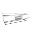 TV-bänk Hanah Home Escape 180 Travertin Svart Spånskiva 180x50x40 cm - TV-bänkar - 8684283111220 - 12