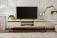 TV-bänk Hanah Home Escape 180 Travertin Svart Spånskiva 180x50x40 cm - TV-bänkar - 8684283111220 - 3