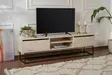 TV-bänk Hanah Home Escape 180 Travertin Svart Spånskiva 180x50x40 cm - TV-bänkar - 8684283111220 - 2