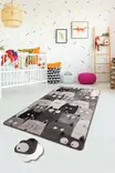 Matta Conceptum Hypnose Cats Grå Polyester 100x160 cm - Stora och medelstora mattor - 8681875387230 - 2