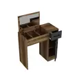 Sminkbord Hanah Home Inci Ljus Valnöt Antracit Spånskiva 77x108,8x37,3 cm - Toalettbord - 8684282529200 - 1
