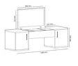 Sminkbord Hanah Home Mercan Ljus Valnöt Antracit Spånskiva 100x74,1x35,5 cm - Toalettbord - 8684282529170 - 6