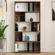 Bokhylla Hanah Home Lima Valnöt Svart Spånskiva 90x180x20 cm - Bokhyllor - 8683342169790 - 3