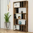 Bokhylla Hanah Home Lima Valnöt Svart Spånskiva 90x180x20 cm - Bokhyllor - 8683342169790 - 2