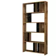 Bokhylla Hanah Home Lima Valnöt Svart Spånskiva 90x180x20 cm - Bokhyllor - 8683342169790 - 1