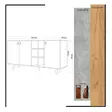 Konsolbord Hanah Home Prilika Ek Vit Spånskiva 140x89x40 cm - Byråer och skåp - 8681875126730 - 5