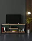 TV-bänk Hanah Home Nina Svart Spånskiva Metall 124x46x26 cm - TV-bänkar - 8683743247240 - 1