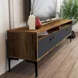 TV-bänk Hanah Home Istanbul Valnöt Antracit Spånskiva 180x47x35 cm - TV-bänkar - 8683342718950 - 5