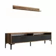 TV-bänk Hanah Home Istanbul Valnöt Antracit Spånskiva 180x47x35 cm - TV-bänkar - 8683342718950 - 1