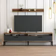 TV-bänk Hanah Home Istanbul Valnöt Antracit Spånskiva 180x47x35 cm - TV-bänkar - 8683342718950 - 2