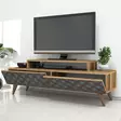 TV-bänk Hanah Home Chalcedony Valnöt Spånskiva 140x48,8x41,8 cm - TV-bänkar - 8681875184440 - 3