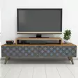 TV-bänk Hanah Home Chalcedony Valnöt Spånskiva 140x48,8x41,8 cm - TV-bänkar - 8681875184440 - 4