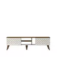 TV-bänk Hanah Home Egg Vit Valnöt Spånskiva 180x53x35 cm - TV-bänkar - 8681875507720 - 1