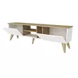 TV-bänk Hanah Home Egg Vit Valnöt Spånskiva 180x53x35 cm - TV-bänkar - 8681875507720 - 4