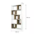 Bokhylla Hanah Home White Valnöt Spånskiva 80x170x22 cm - Bokhyllor - 8681875207750 - 5
