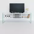 TV-bänk Hanah Home TV400 Vit Spånskiva Härdat Glas 120x45x35 cm - TV-bänkar - 8681875986310 - 5