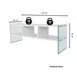 TV-bänk Hanah Home TV400 Vit Spånskiva Härdat Glas 120x45x35 cm - TV-bänkar - 8681875986310 - 10
