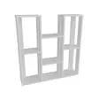 Förvaringsskåp Hanah Home Nevada Vit Spånskiva 89,6x93,2x21,9 cm - Vägghyllor - 8681875670790 - 1