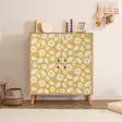 Förvaringsskåp Hanah Home Multilüx Posy Sonomo Gul Vit Spånskiva 95x111x36 cm - Skåp och byråer - 8683743426010 - 2